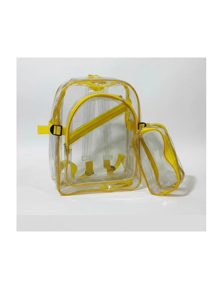 Juego de Mochila Escolar Transparente