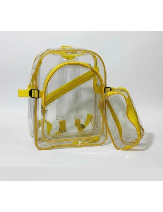 Juego de Mochila Escolar Transparente
