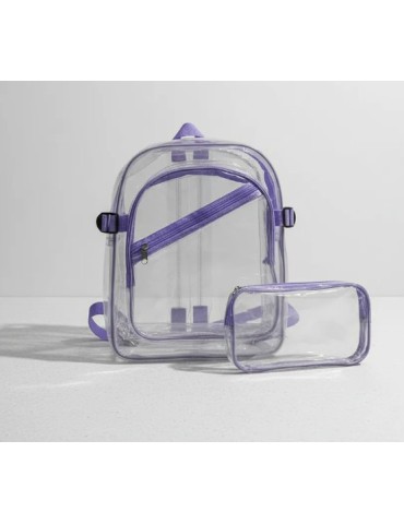 Juego de Mochila Escolar Transparente