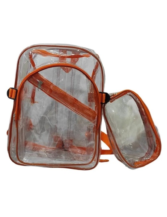 Juego de Mochila Escolar Transparente